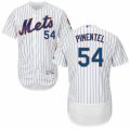 Mens Majestic New York Mets #54 Stolmy Pimentel White Flexbase Authentic Collection MLB Jersey