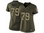 Women Nike Seattle Seahawks #79 Ethan Pocic Limited Green Salute to Service NFL Jersey