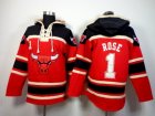 NBA chicago bulls #1 rose red-black jerseys[pullover hooded sweatshirt]
