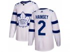 Men Adidas Toronto Maple Leafs #2 Ron Hainsey White Authentic 2018 Stadium Series Stitched NHL Jersey