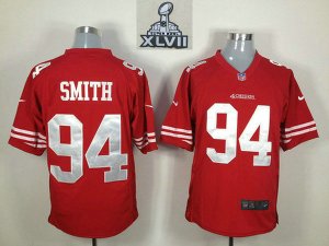 2013 Super Bowl XLVII NEW San Francisco 49ers #94 Justin Smith Red (Game NEW)