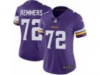 Women Nike Minnesota Vikings #72 Mike Remmers Vapor Untouchable Limited Purple Team Color NFL Jersey