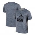 Men's Cleveland Browns Nike Gray Black Striped Logo Performance T-Shirt