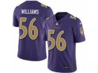 Mens Nike Baltimore Ravens #56 Tim Williams Limited Purple Rush NFL Jersey