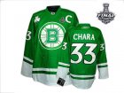 nhl jerseys boston bruins #33 chara green[2013 stanley cup][patch C]
