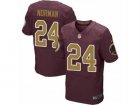 Mens Nike Washington Redskins #24 Josh Norman Elite Burgundy Red Gold Number Alternate 80TH Anniversary NFL Jersey