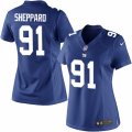 Womens Nike New York Giants #91 Kelvin Sheppard Limited Royal Blue Team Color NFL Jersey