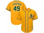 Youth Majestic Oakland Athletics #49 Kendall Graveman Authentic Gold Alternate 2 Cool Base MLB Jersey