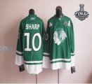 nhl jerseys chicago blackhawks #10 patrick sharp green[2013 stanley cup][patch A]