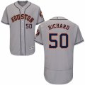 Men's Majestic Houston Astros #50 J.R. Richard Grey Flexbase Authentic Collection MLB Jersey