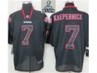 2013 Super Bowl XLVII Nike NFL San Francisco 49ers #7 Colin Kaepernick Black Jerseys[Lights Out Elite]