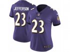 Women Nike Baltimore Ravens #23 Tony Jefferson Vapor Untouchable Limited Purple Team Color NFL Jersey