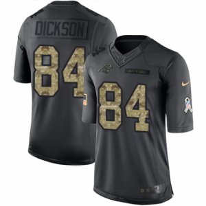 Mens Nike Carolina Panthers #84 Ed Dickson Limited Black 2016 Salute to Service NFL Jersey