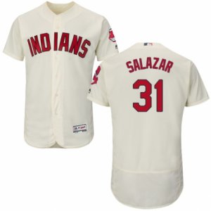 Men\'s Majestic Cleveland Indians #31 Danny Salazar Cream Flexbase Authentic Collection MLB Jersey