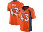 Mens Nike Denver Broncos #43 T.J. Ward Vapor Untouchable Limited Orange Team Color NFL Jersey