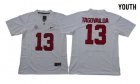 Youth Alabama Crimson Tide #13 Tua Tagovailoa White jersey