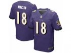 Mens Nike Baltimore Ravens #18 Jeremy Maclin Elite Purple Team Color NFL Jersey