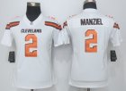 Women Nike Cleveland Browns #2 Manziel white Jerseys