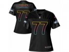Women Nike Seattle Seahawks #77 Ahtyba Rubin Game Black Team Color NFL Jersey