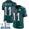Youth Nike Eagles #11 Carson Wentz Green 2018 Super Bowl LII Vapor Untouchable Player Limited Jersey