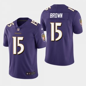 Nike Ravens #15 Marquise Brown Purple 2019 NFL Draft First Round Pick Vapor Untouchable Limited Jersey