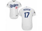 Los Angeles Dodgers #17 Brandon Morrow Authentic White Home 2017 World Series Bound Flex Base MLB Jersey