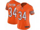 Women Nike Chicago Bears #34 Walter Payton Vapor Untouchable Limited Orange Rush NFL Jersey