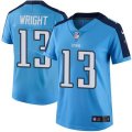 Womens Nike Tennessee Titans #13 Kendall Wright Light Blue Stitched NFL Limited Rush Jersey