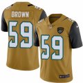 Mens Nike Jacksonville Jaguars #59 Arthur Brown Limited Gold Rush NFL Jersey