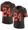 Nike Cleveland Browns #24 Nick Chubb Limited Brown Rush Vapor Untouchable NFL Jersey