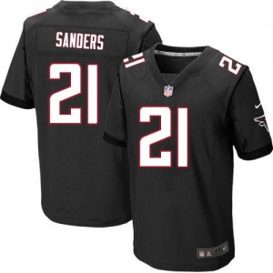 Nike Falcons #21 Deion Sanders Black Elite Jersey