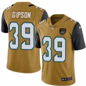 Mens Nike Jacksonville Jaguars #39 Tashaun Gipson Limited Gold Rush NFL Jersey