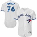 Mens Majestic Toronto Blue Jays #76 Tony Sanchez White Flexbase Authentic Collection MLB Jersey