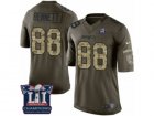 Mens Nike New England Patriots #88 Martellus Bennett Limited Green Salute to Service Super Bowl LI Champions NFL Jersey