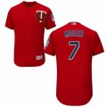 Men's Majestic Minnesota Twins #7 Joe Mauer Scarlet Flexbase Authentic Collection MLB Jersey