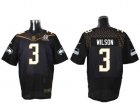 2016 Pro Bowl Nike Seattle Seahawks #3 Russell Wilson Black jerseys(Elite)