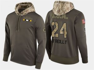 Nike Bruins 24 Retired Terry O\'reilly Olive Salute To Service Pullover Hoodie
