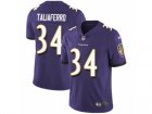 Mens Nike Baltimore Ravens #34 Lorenzo Taliaferro Vapor Untouchable Limited Purple Team Color NFL Jersey