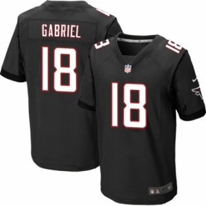 Mens Nike Atlanta Falcons #18 Taylor Gabriel Elite Black Alternate NFL Jersey