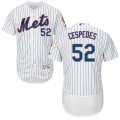 Mens Majestic New York Mets #52 Yoenis Cespedes White Flexbase Authentic Collection MLB Jersey