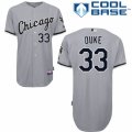 Men's Majestic Chicago White Sox #33 Zach Duke Authentic Grey Road Cool Base MLB Jersey
