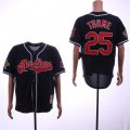 Indians #25 Jim Thome Navy 1995 World Series Cooperstown Collection Jersey