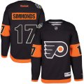 Mens Reebok Philadelphia Flyers #17 Wayne Simmonds Black 2017 Stadium Series Stitched NHL Jersey