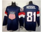 2014 Olympic Team USA #81 Phil Kessel Navy Blue Stitched NHL