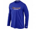 Nike Tampa Bay Buccaneers font Long Sleeve T-Shirt blue