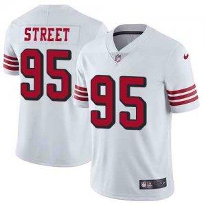 Nike 49ers #95 Kentavius Street White Color Rush Vapor Untouchable Limited Jersey