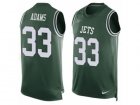 Mens Nike New York Jets #33 Jamal Adams Limited Green Player Name & Number Tank Top NFL Jersey