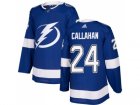 Men Adidas Tampa Bay Lightning #24 Ryan Callahan Blue Home Authentic Stitched NHL Jerseyey
