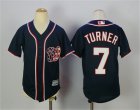Nationals #7 Trea Turner Navy Youth New Cool Base Jersey