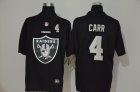 Nike Raiders #4 Derek Carr Black Team Big Logo Number Vapor Untouchable Limited